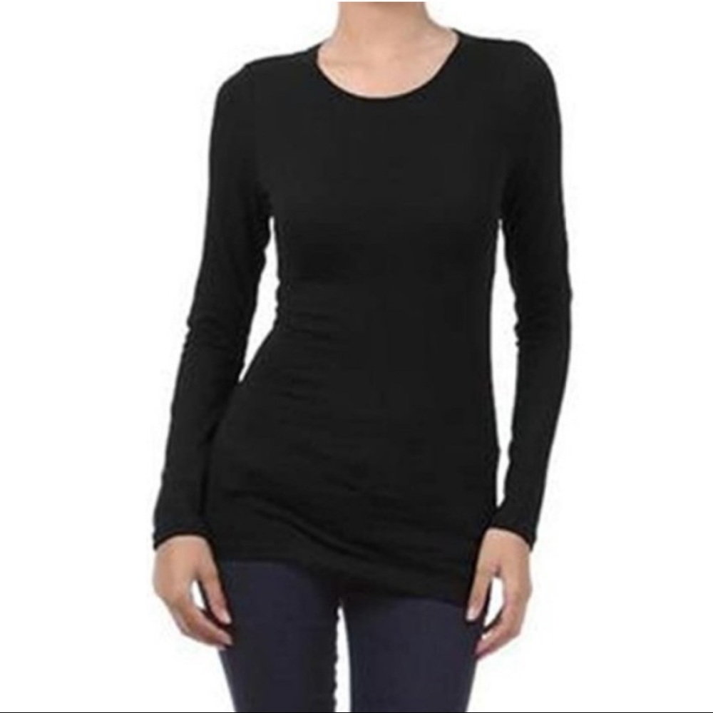Woman’s Crew Neck Long Sleeve T-Shirt with pockets